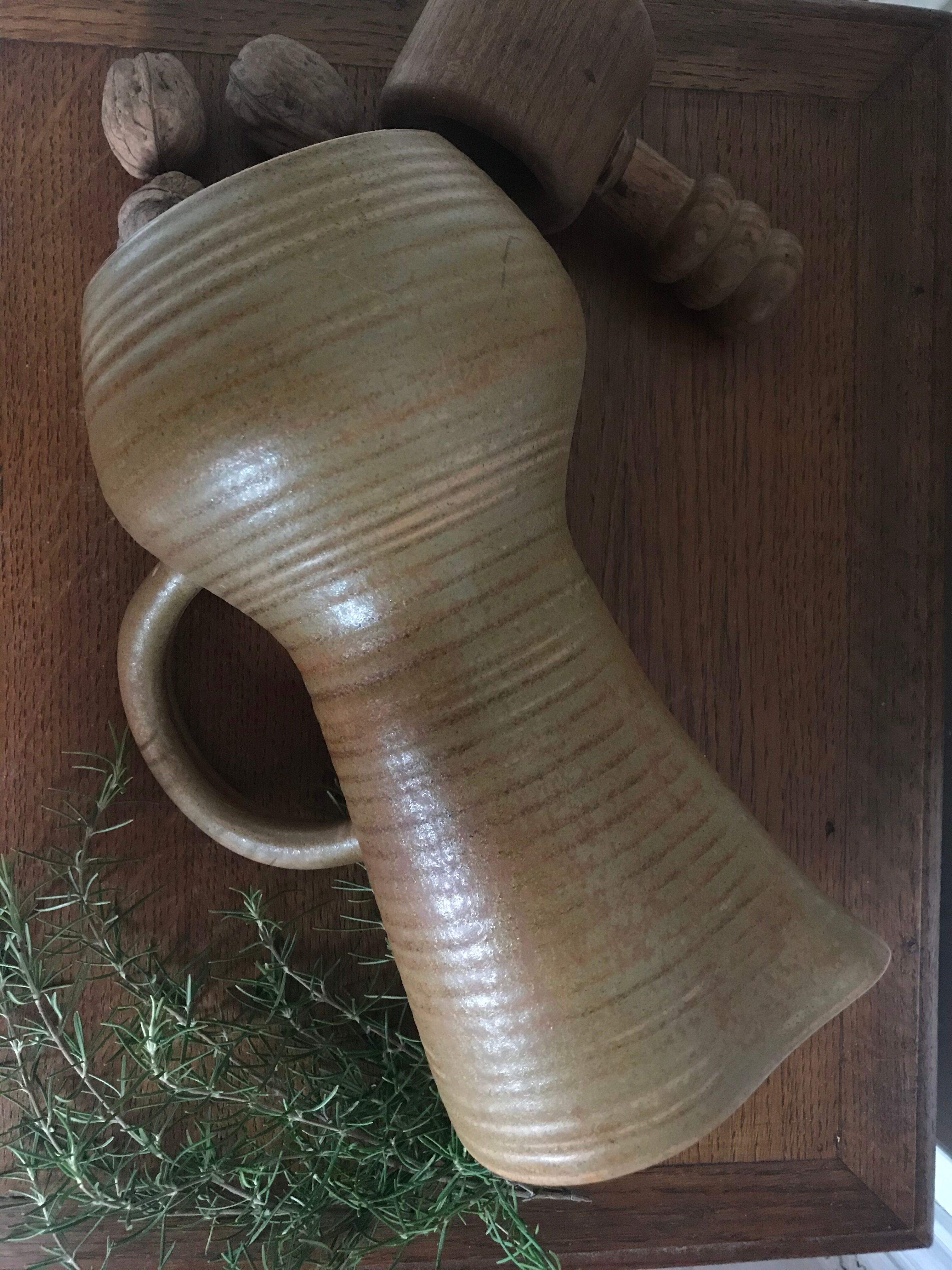 Vintage Digoin sandstone pitcher