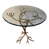 Iron pedestal table from the 1970s-1980s