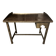 Vintage industrial workshop desk in patinated metal - brass drawer
