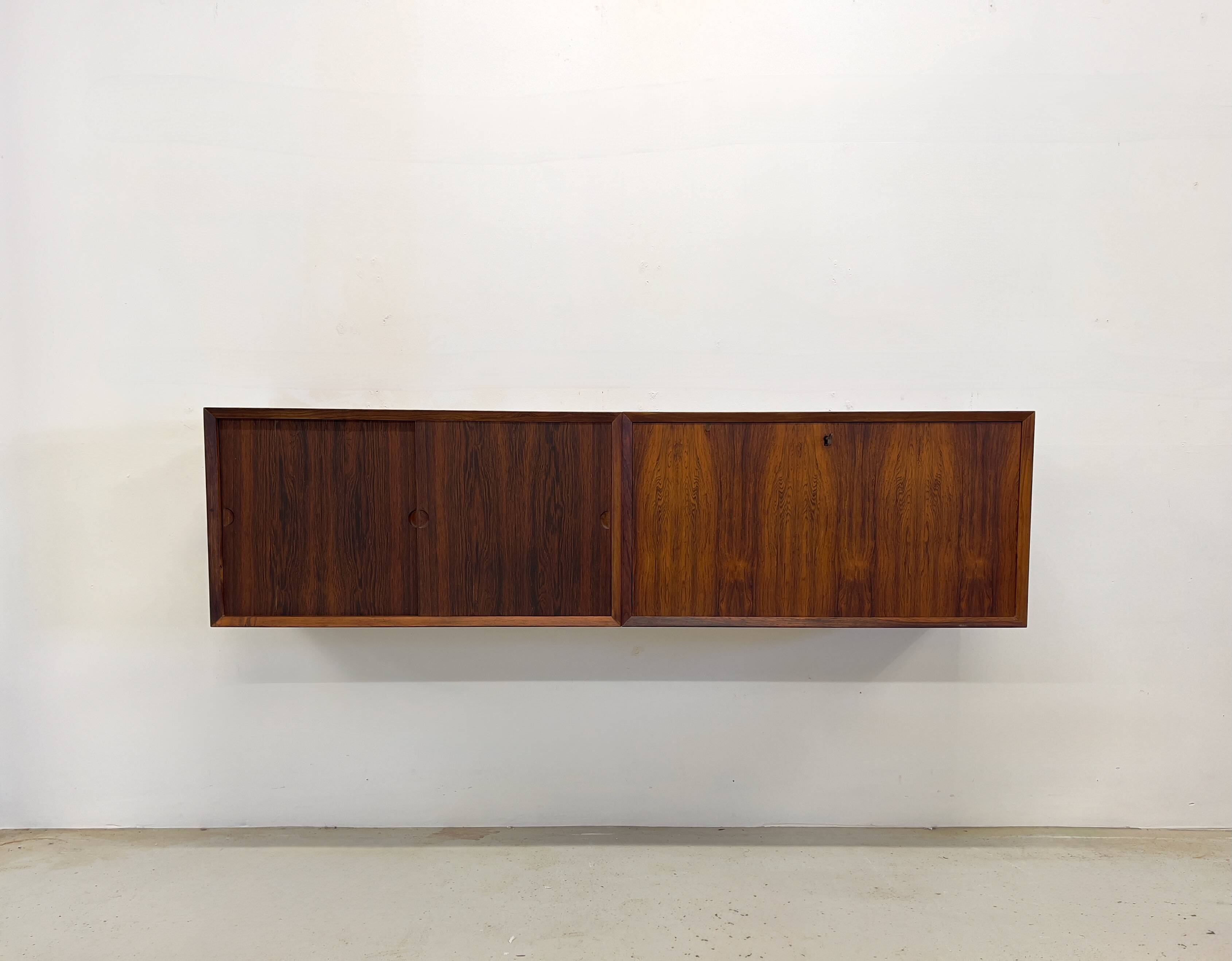 Poul Cadovius Royal System Rosewood Wall Mounted Sideboard 5