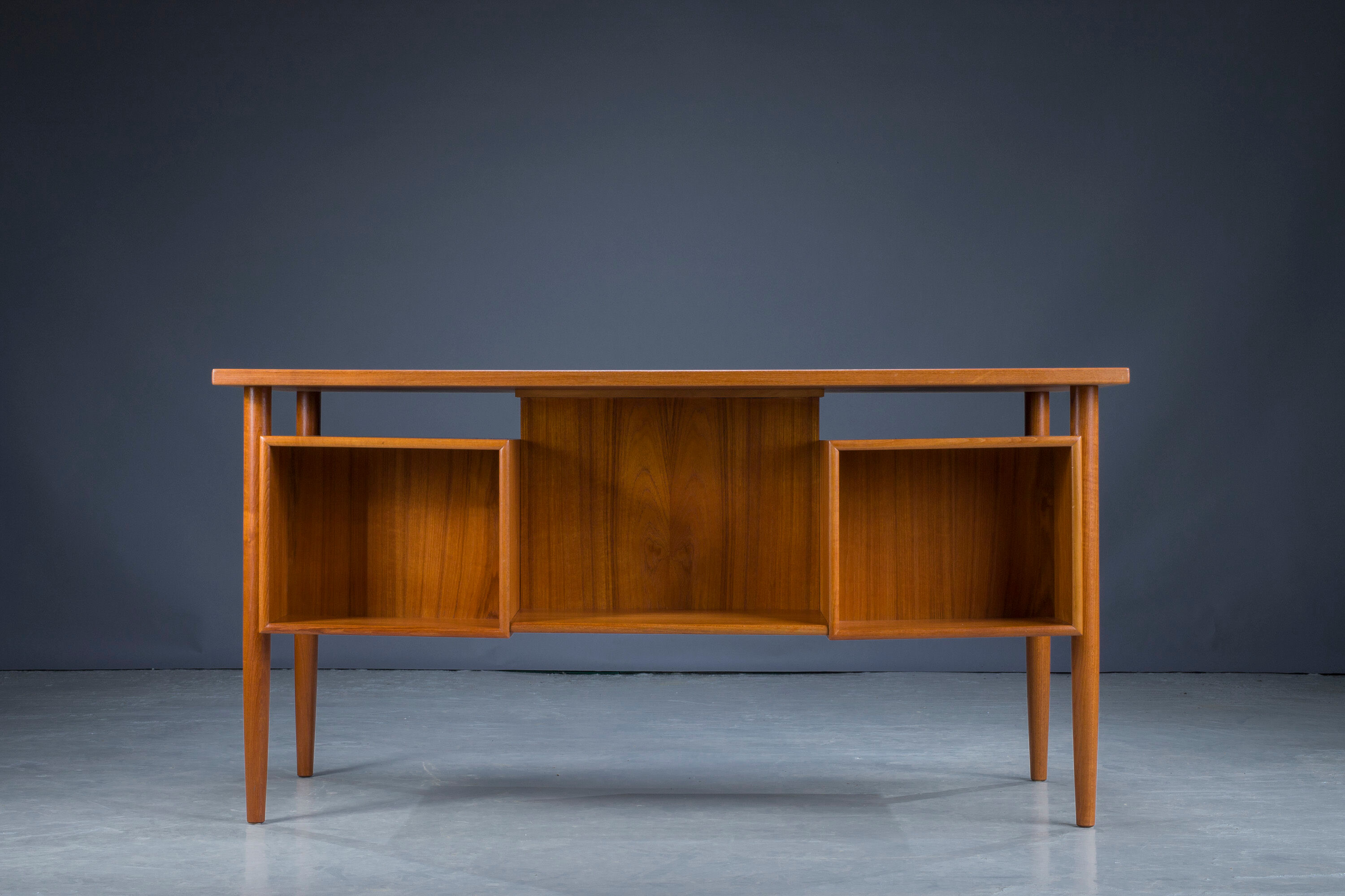 Mid-century Danish teak desk by HP Hansen, 1960s