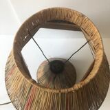 vintage raffia lamp