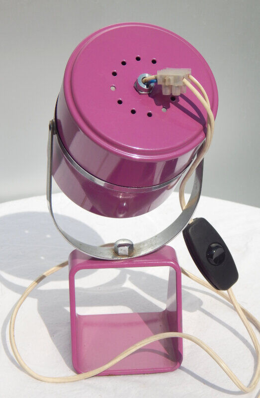 Purple metal floor lamp from the 70s, space age