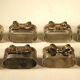 8 ronds de serviettes argent et or