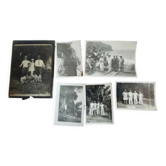 Set of 6 photos ancient tribe colony black and white photography Dakar africa 30s/40s