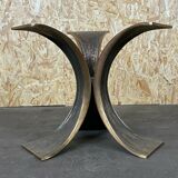 60s 70s Coffee Table Luciano Frigerio Brutalist Bronze Glass Table 60s
