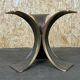 Table basse des années 60 70 Luciano Frigerio Table en verre en bronze brutaliste des années 60