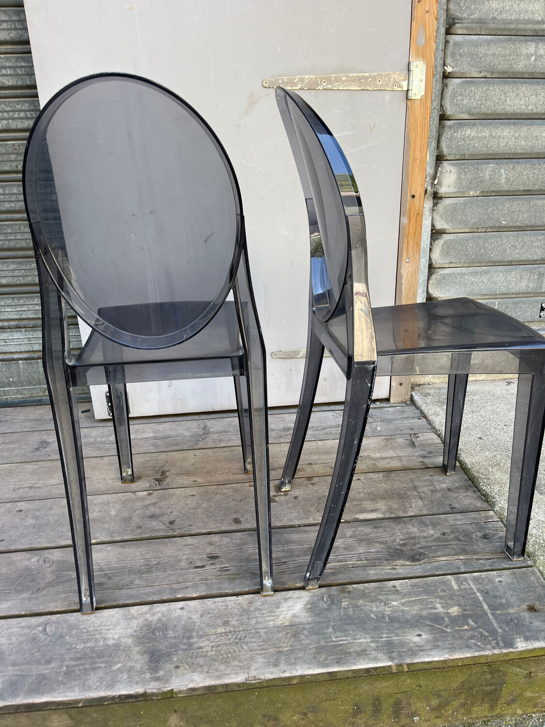Pair of chairs Victoria Ghost P Starck ed Kartel
