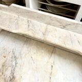 Coiffeuse, meuble de toilette en bois et marbre 80 x 48 cm