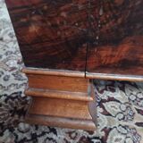 Louis Philippe secretary in oak and burr walnut