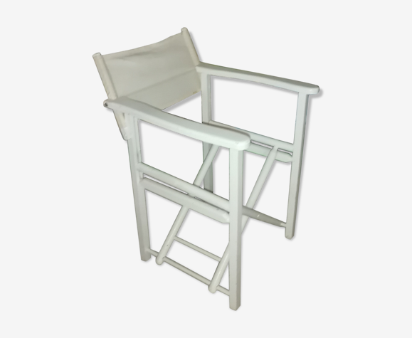 Chaise pliante laqué blanc