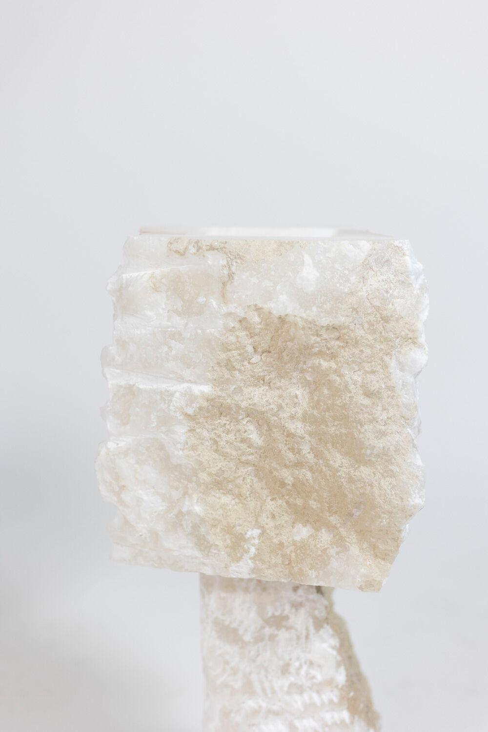 Pair of alabaster lamps, contemporary work