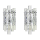 Superb Crystal Stem Wall Lights by Kinkeldey, Germany, 1970s