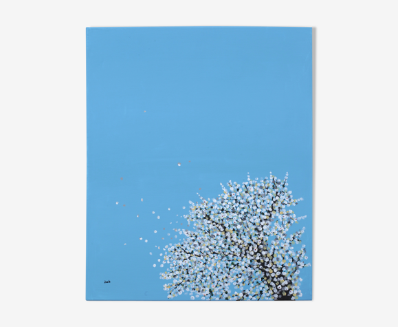 Peinture sur toile - cerisier