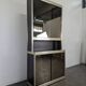 Vintage aluminium and glass display cabinet from the 1980s.
