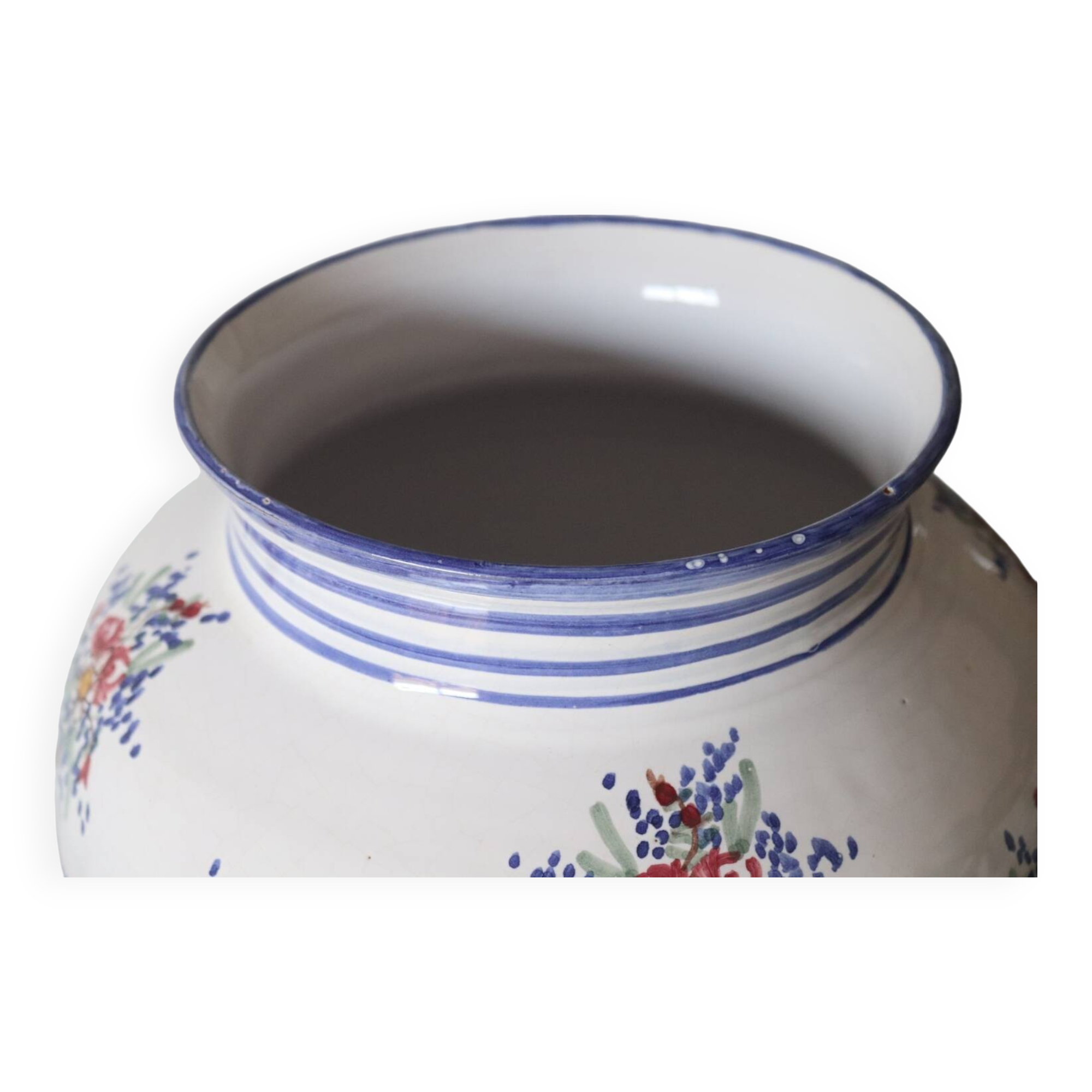 Large painted ceramic flower vase