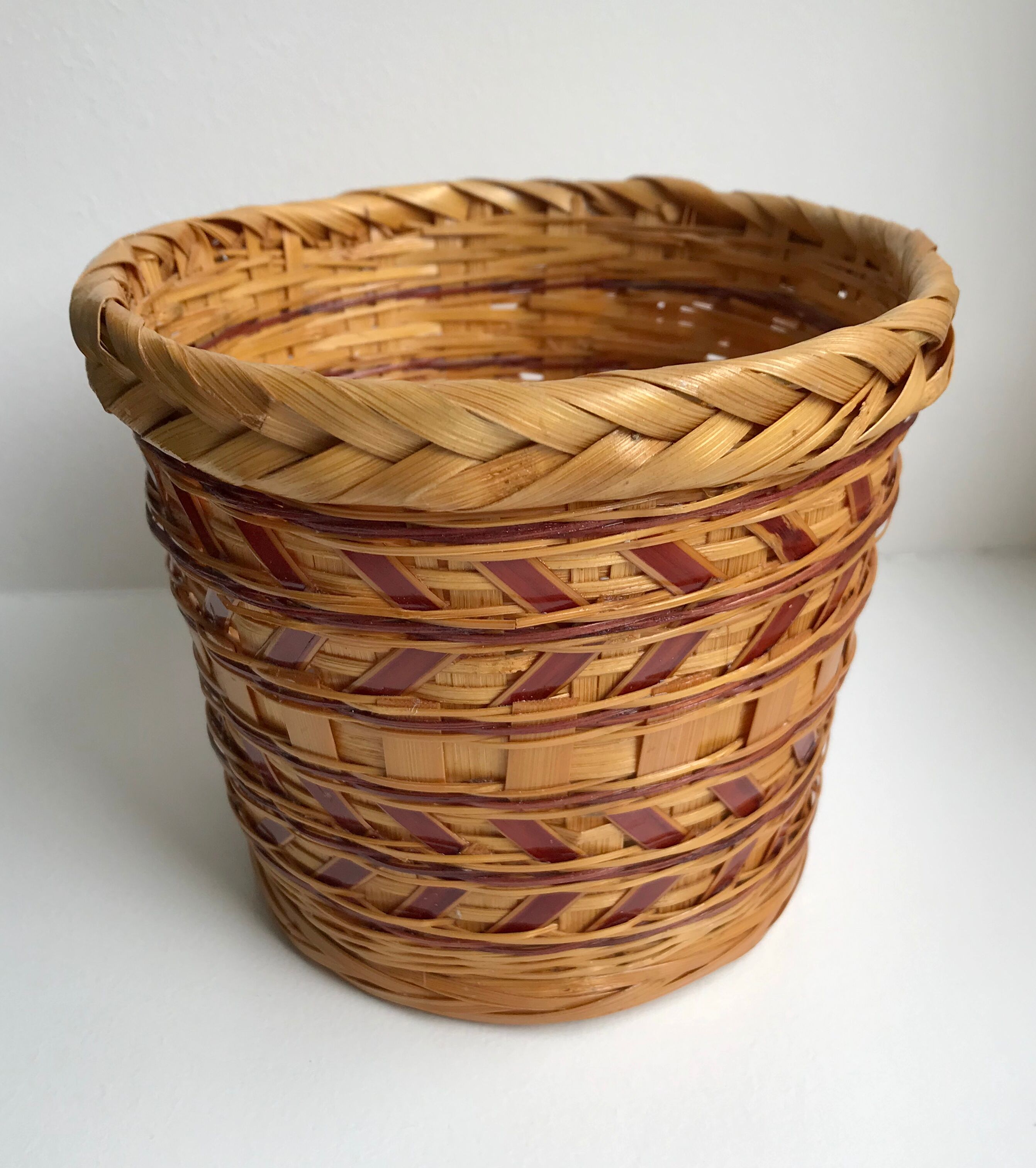 Rattan pot cover 70s