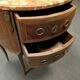 Commode Demi-Lune de style Louis XVI à deux tiroirs avec pla
