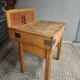 Vintage block butcher table beech kitchen island 74 x 81 cm