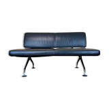 1990s Area Lounge Sofa Leather Sofa by Antonio Citterio for Vitra Chrom Design