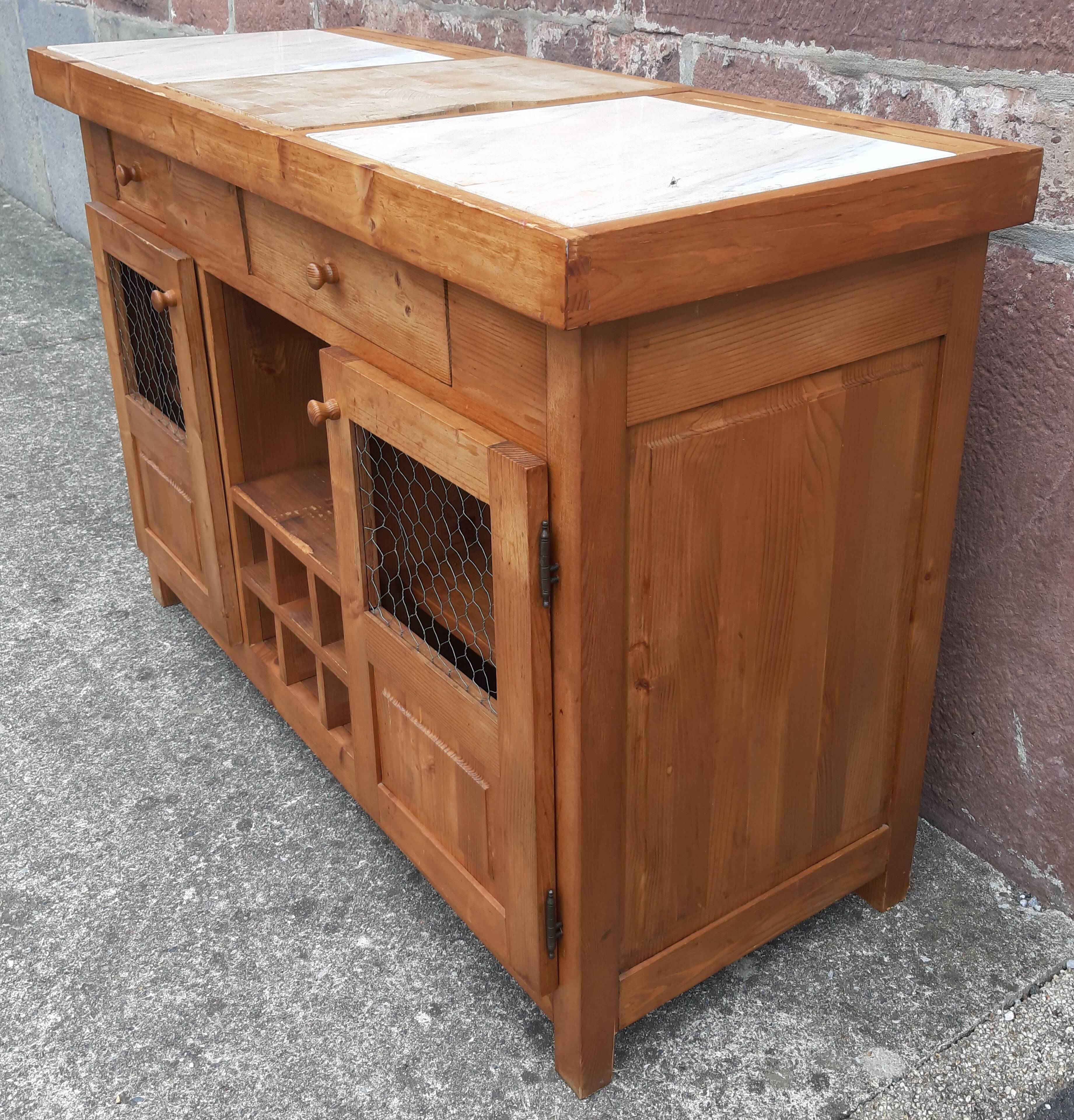 Buffet de cuisine - Billot - Table de boucher