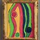 Serge reggiani, acrylic on canvas "reminder 2004" signed (1922 - 2004)