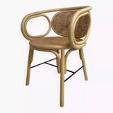 Fauteuil en rotin et cannage