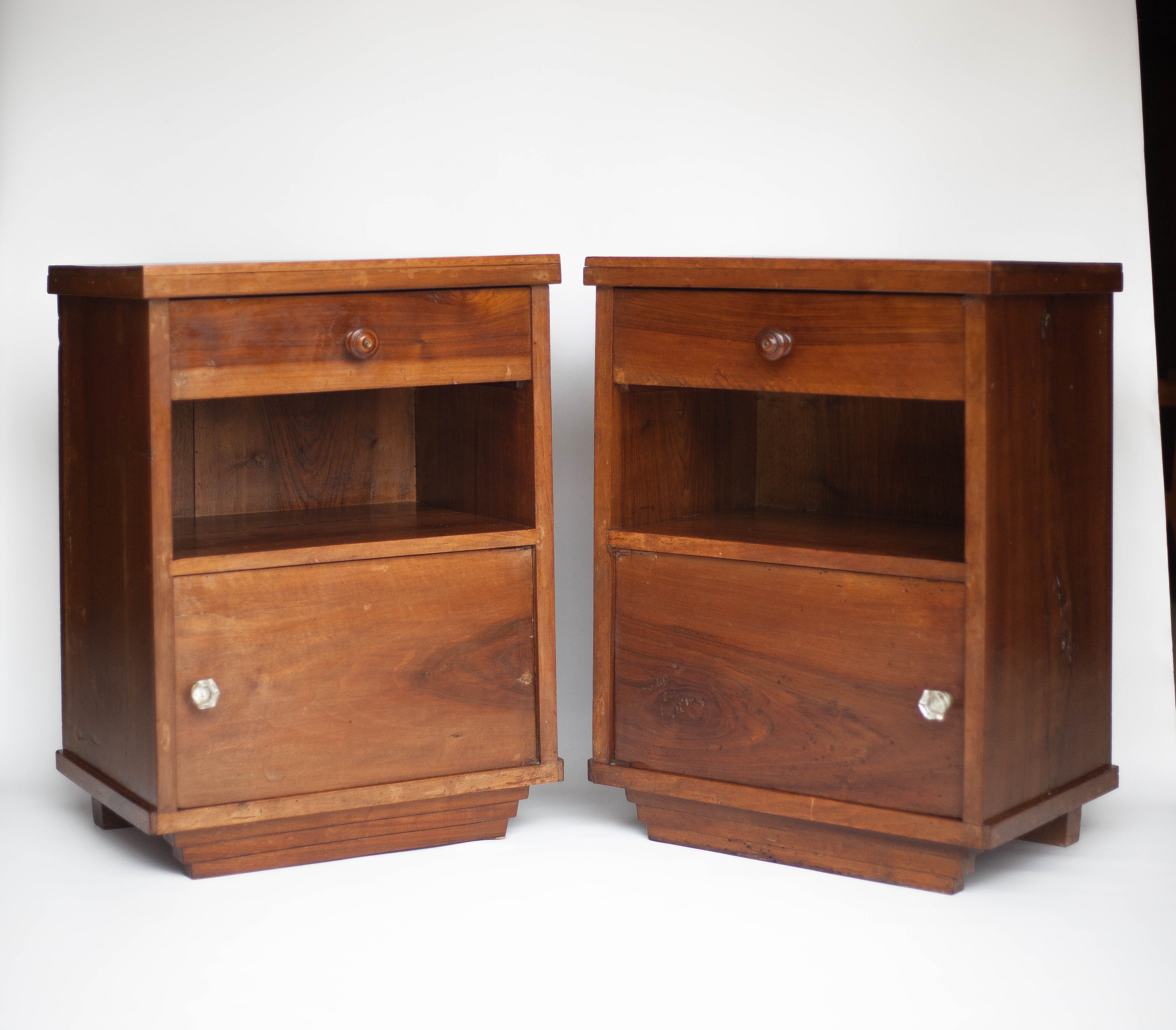 Pair of art deco bedside tables