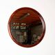Large round Danish rosewood mirror by Vildbjerg Mobelfabrik 1960.