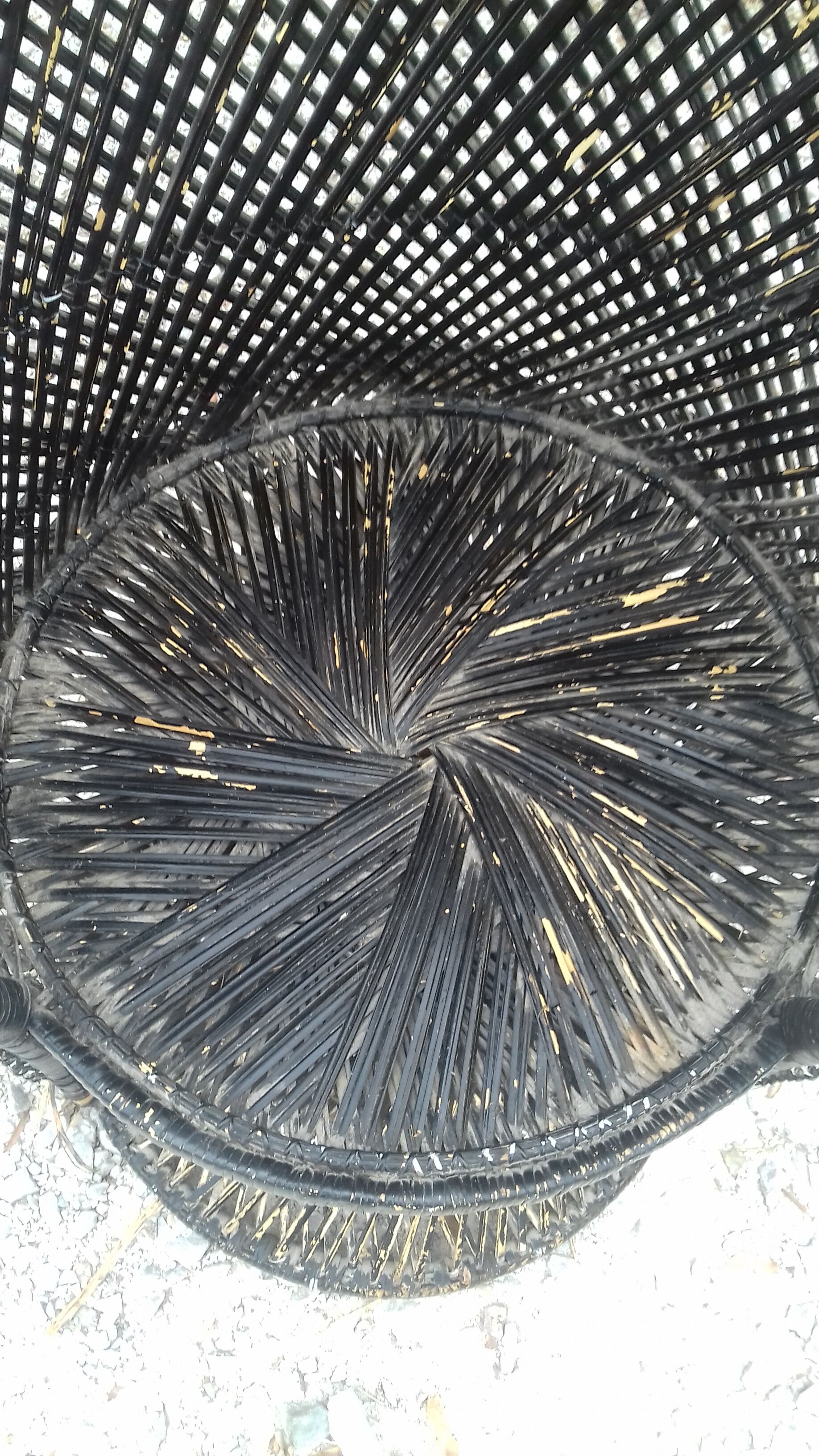 Armchair emmanuel in vintage wicker