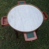 Mahogany hot water bottle table