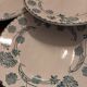 8 plates "flat" iron earth. Geranium.sarreguemine