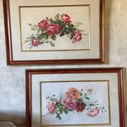 Pair of gouaches Flower Bouquets