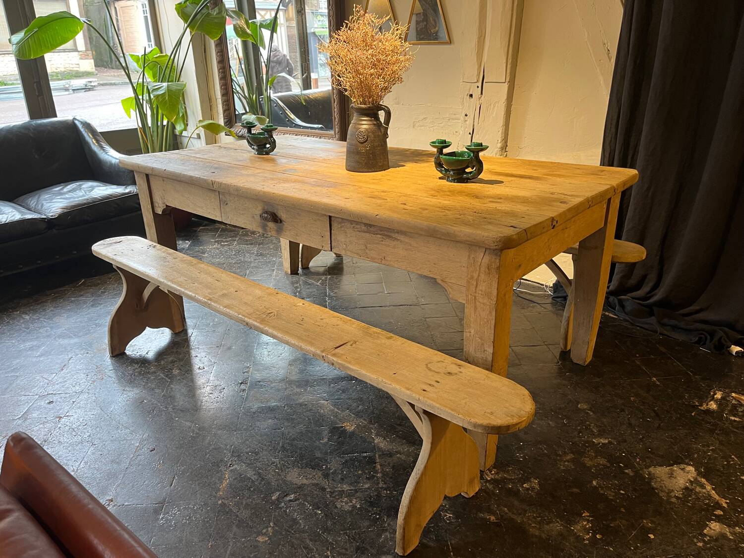 Farmhouse table, 19th century.
