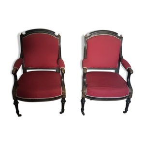 Paire de fauteuils époque