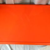 Friendly vintage orange rectangular coffee table gilac n°1871
