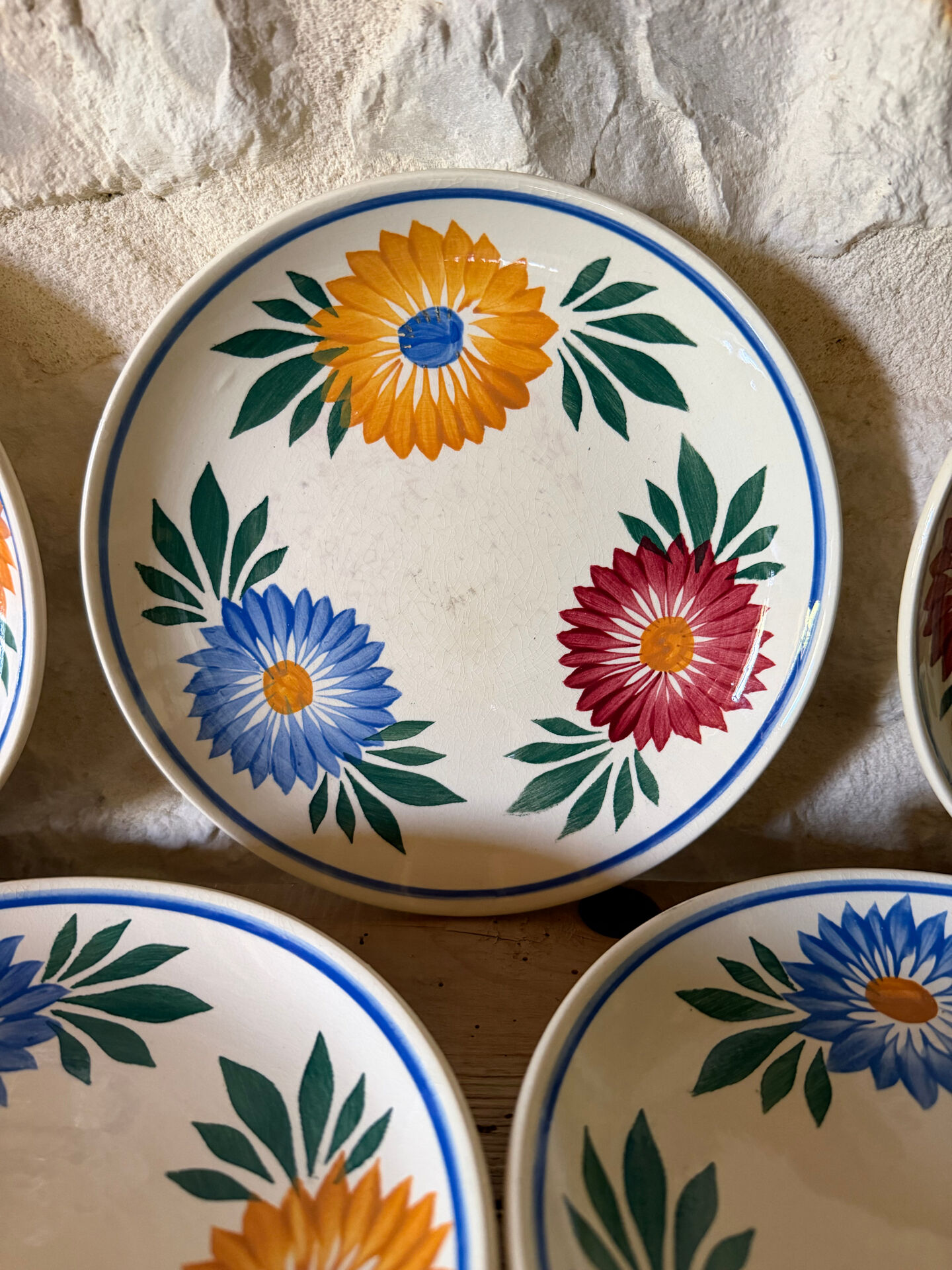 Ironstone dessert plates