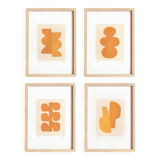 4 abstract illustrations - paintings and pictures signed Eawy