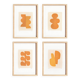 4 abstract illustrations - paintings and pictures signed Eawy