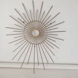 Metal sun mirror support height 70cm width 56cm - 60s