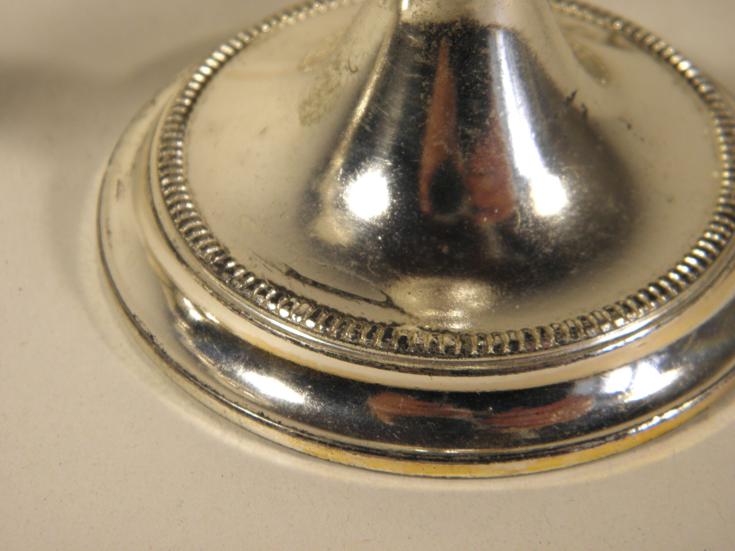 Pair of silver candle holders