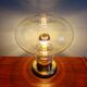 Space Age table lamp in brass and clear glass, 1960s-70s.