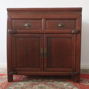 Cabinet antique boho fait main peint à 2 portes, 1910
