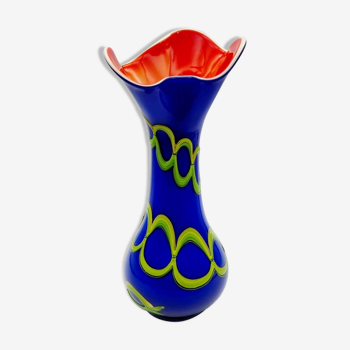 Vase bleu cobalt Darius Zarrin, 1960