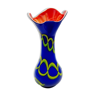 Vase bleu cobalt Darius Zarrin, 1960