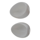 Set of 2 opaline egg-shaped half-globes