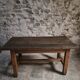 Dining table / antique work table in oak from France, 1750–1850