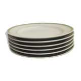 Suite of 6 dessert plates