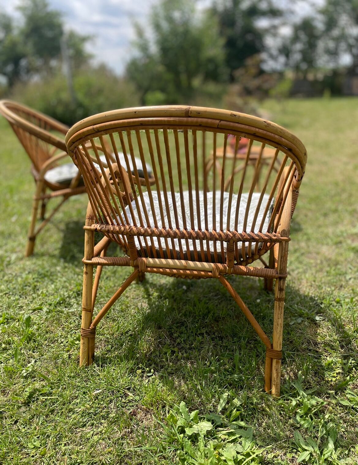 Restored garden furniture