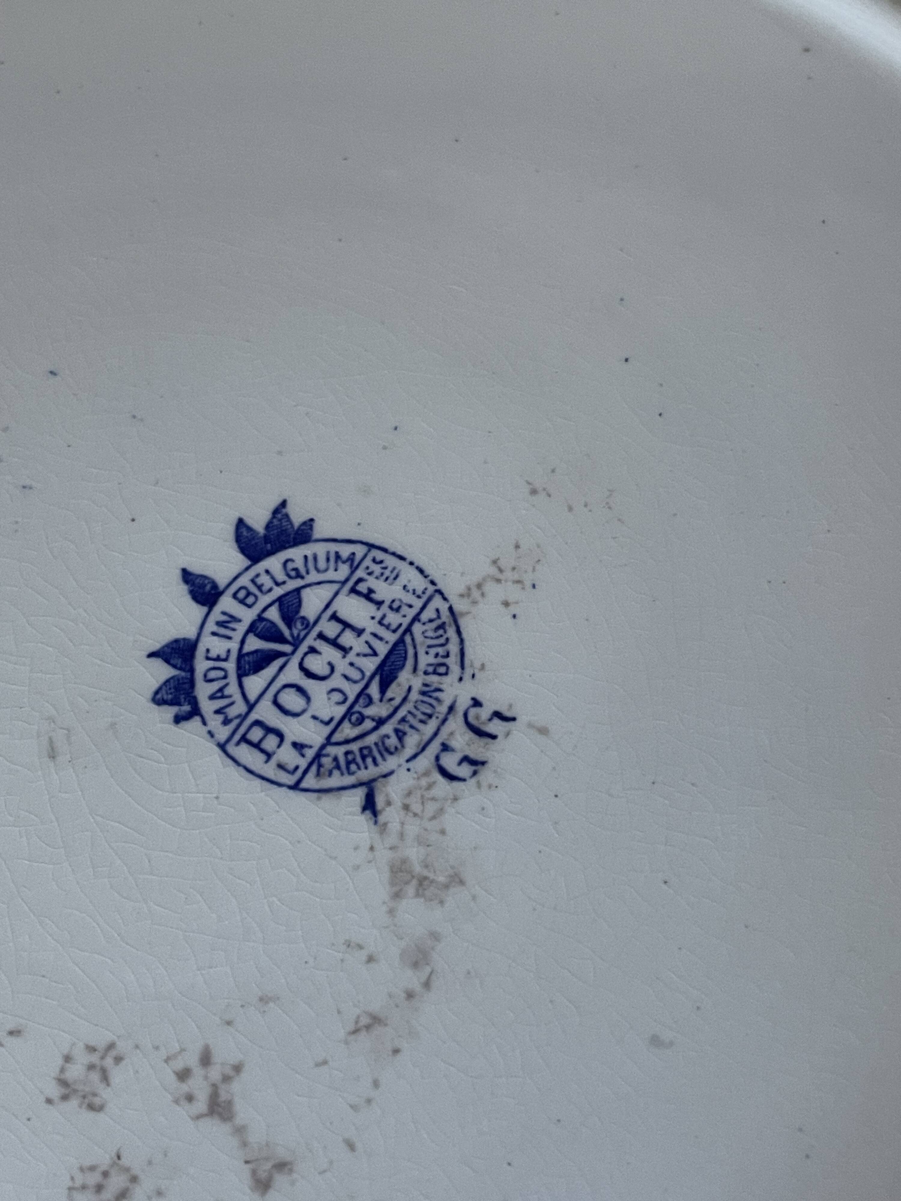 Pair of round dishes Boch La Louvière circa 1900